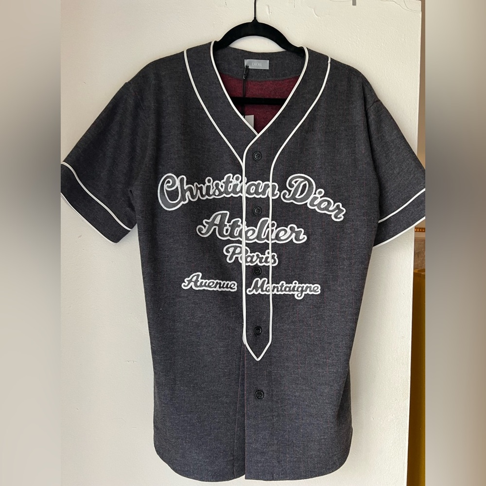 NWT Dior Baseball Jersey Style Button Down Shirt (S)